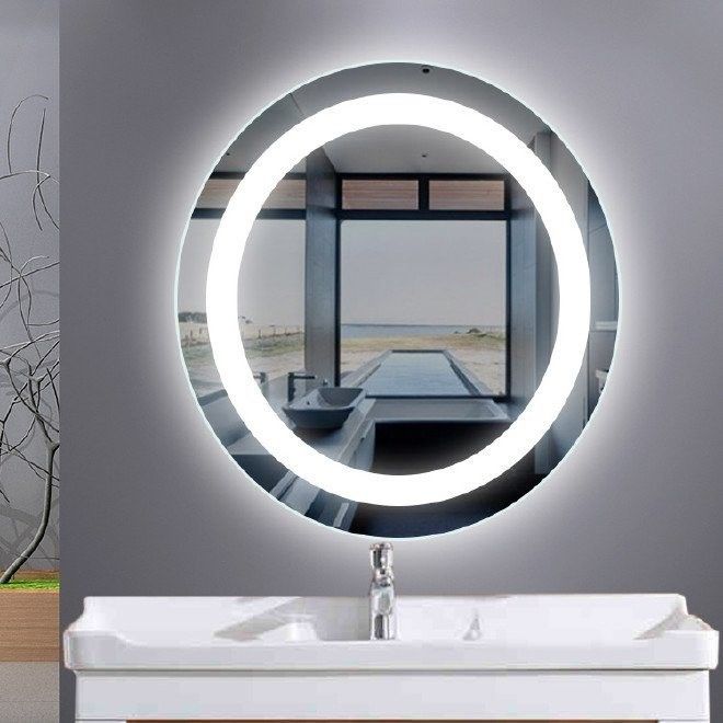 Spiegel Glas Decoratieve Badkamer Veiligheid Duidelijke Drijvende Rond Ntique Spiegel