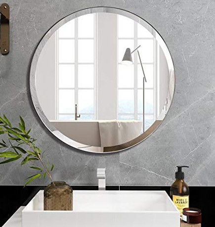Zilveren Aluminium Decoratieve Spiegel Glas Badkamer Float Beveled Antieke Spiegelplaat
