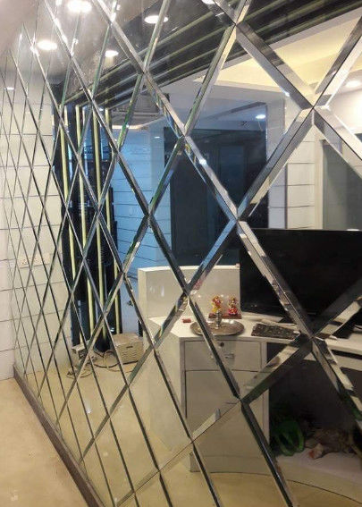 Zilveren Aluminium Decoratieve Spiegel Glas Badkamer Float Beveled Antieke Spiegelplaat