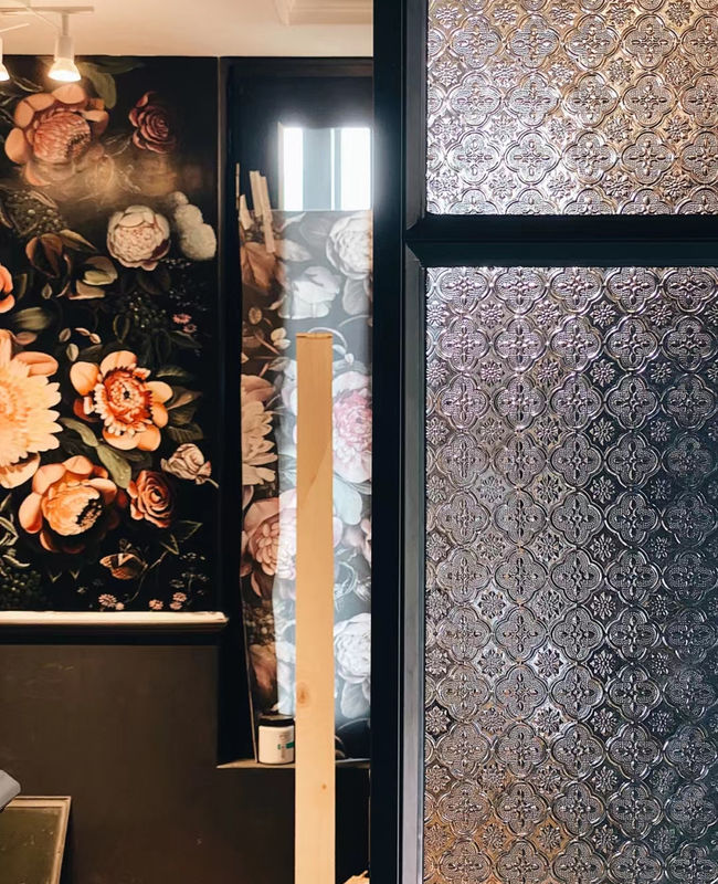 Aanpassen van de grootte Patroonglas 3mm 4mm 5mm Voor decoratieve gebouw Badkamer Venster