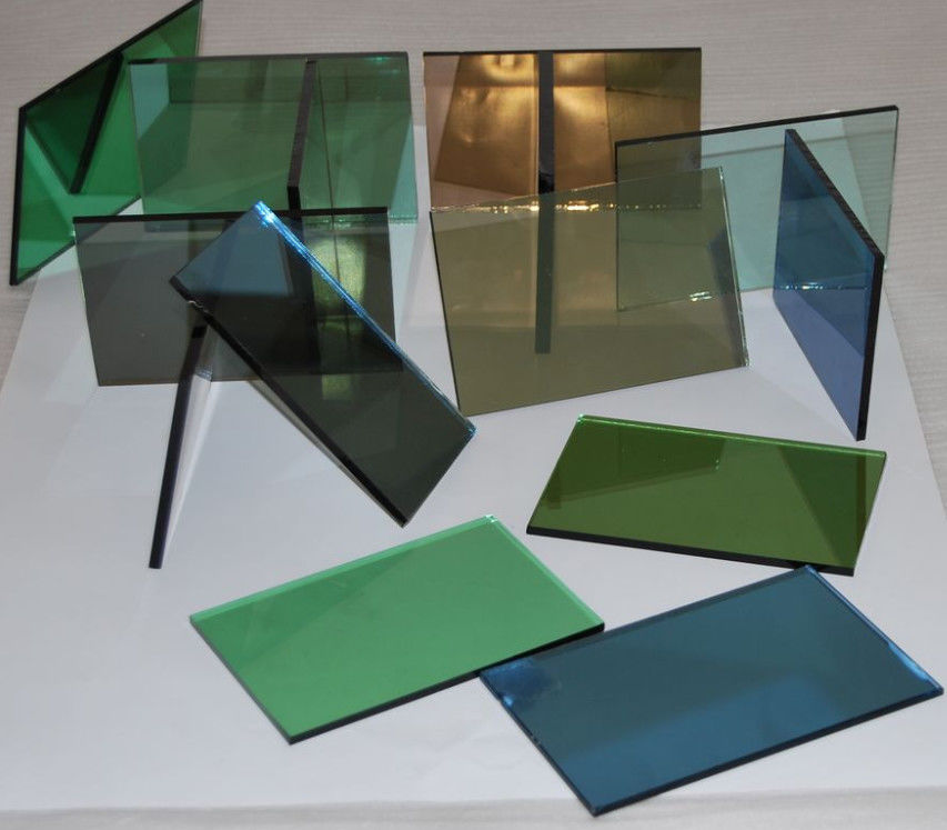 Bouwreflecterend zwevend glas met blauw/groen/brons/geel