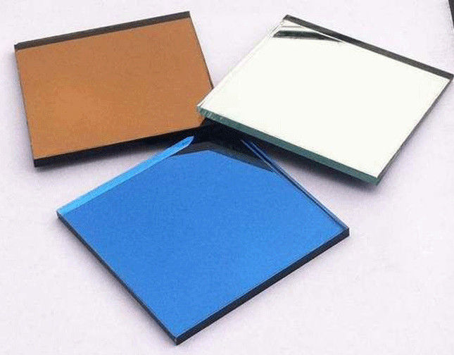 Gekleurd reflecterend floatglas met donkerblauw, donkergroen, Fransgroen, lichtgroen