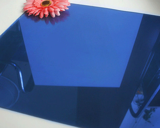 Gekleurd reflecterend floatglas met donkerblauw, donkergroen, Fransgroen, lichtgroen