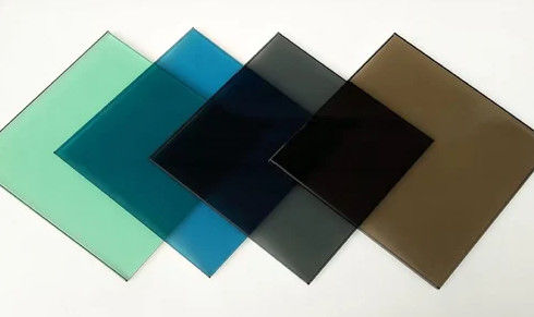 Gepersonaliseerd rechthoekig gekleurd getinte floatglas voor bouw